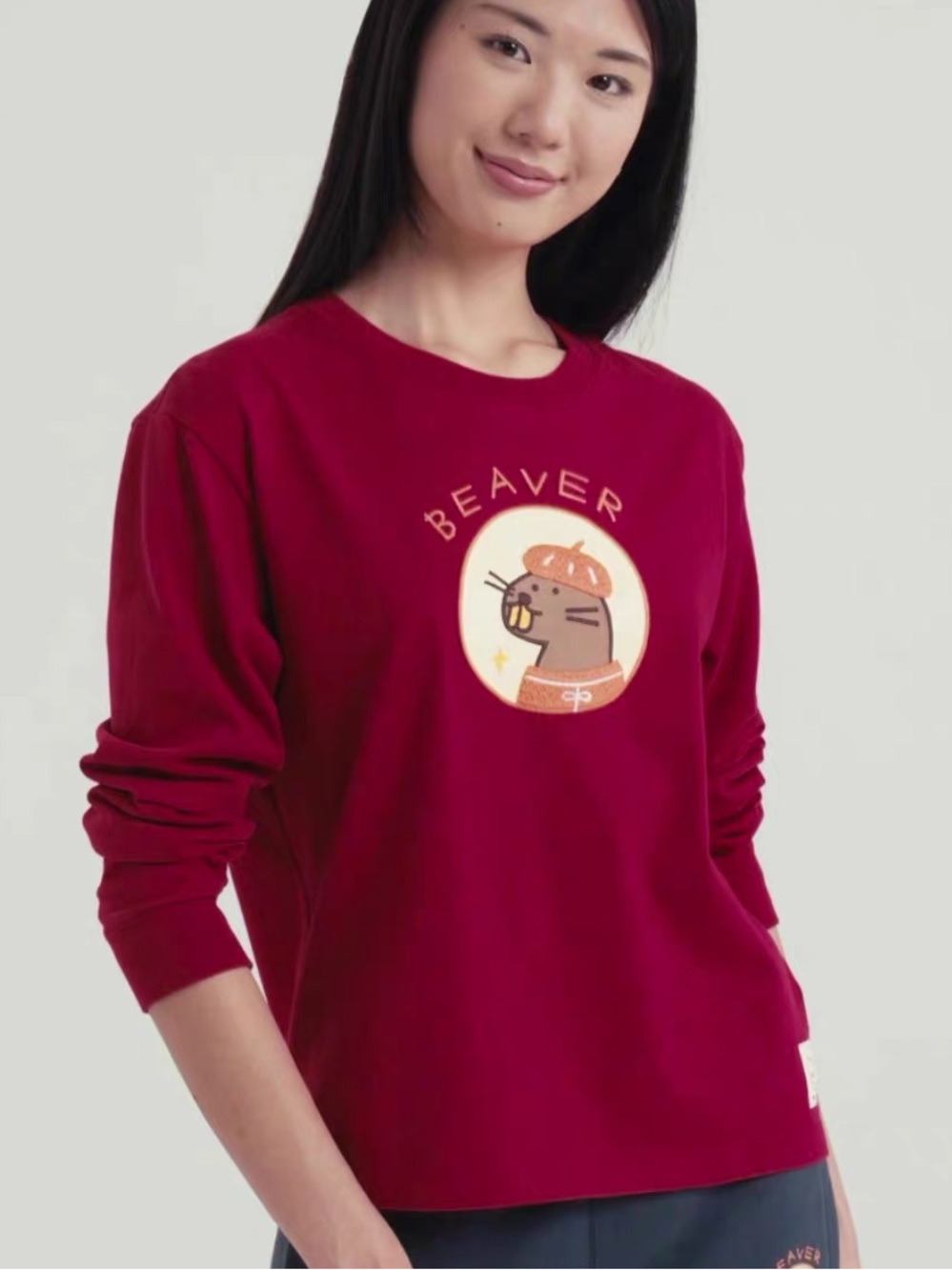 Roots Womens Year Of The Horse Long Sleeve T-Shirt Size Medium